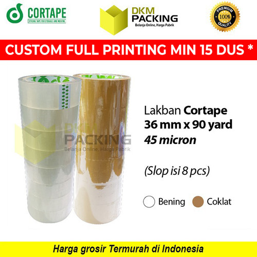 [EZO.9201584] Lakban 36mm x 90yard CORTAPE Plakban Isolasi PREMIUM TERMURAH / SELOP