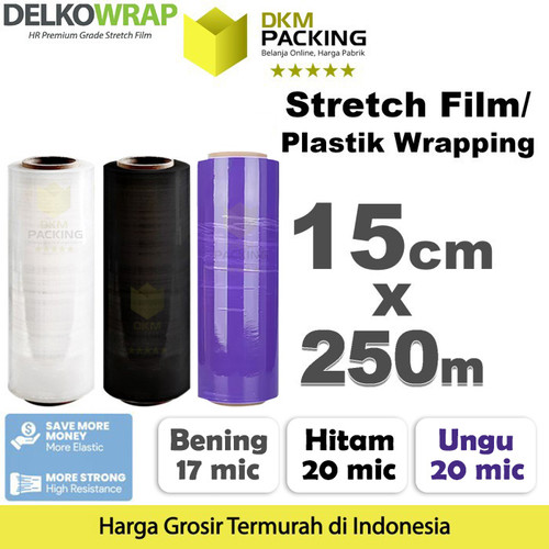 [EZO.9201603] Plastik Wrapping Packing Stretch Film 15cm x 250m DELKOWRAP /SATUAN