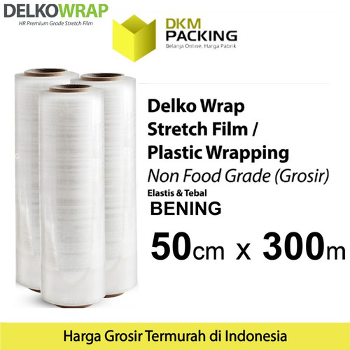 [EZO.9201614] Plastik Wrapping Stretch Film 50cm x 300m BENING DELKOWRAP / SATUAN
