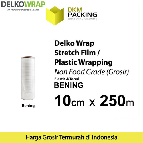 [EZO.9201620] Plastik Wrapping Stretch Film 10cm x 250m BENING DELKOWRAP / SATUAN