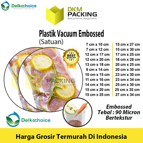 [EZO.9201638] Plastik Vacuum Bag EMBOSSED EMBOSS Sealer Makanan Bintik DELKOCHOICE