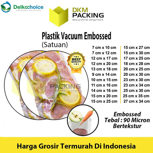 [EZO.9201639] Plastik Vacuum Bag EMBOSS EMBOSSED DELKOCHOICE Sealer Makanan Bintik