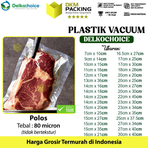 [EZO.9201658] Plastik Vacuum Bag POLOS Vacum Vakum Sealer Makanan DELKOCHOICE