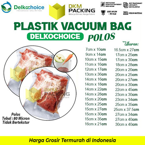 [EZO.9201659] Plastik Vacuum Bag POLOS Vakum Vacum DELKOCHOICE Sealer Makanan