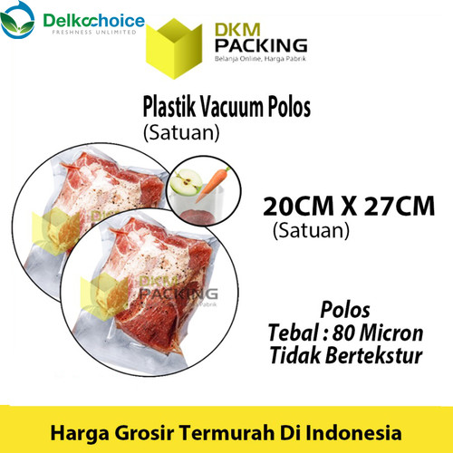 [EZO.9201670] Plastik Vacuum Bag 20x27cm Vakum POLOS DELKOCHOICE Sealer Makanan
