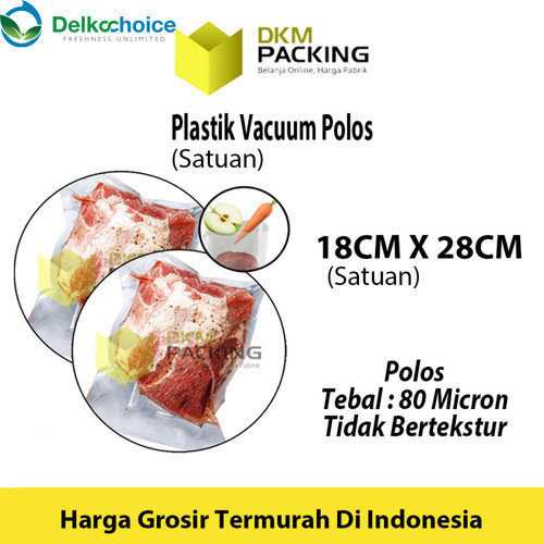 [EZO.9201671] Plastik Vacuum Bag 18x28cm Vakum POLOS DELKOCHOICE Sealer Makanan