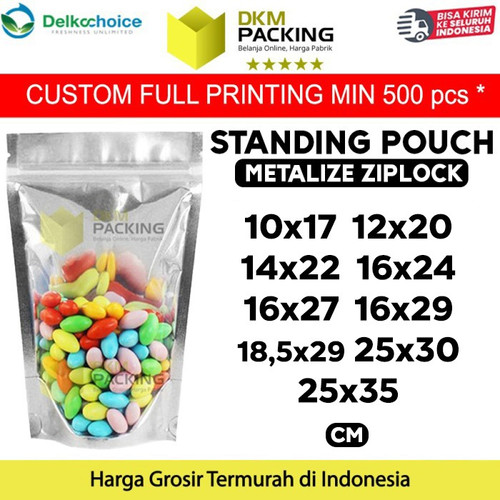 [EZO.9201690] Plastik Klip Alumunium Foil Standing Pouch Sealer Makanan Delkochoice