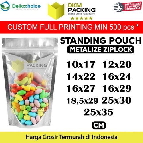 [EZO.9201696] Standing Pouch Alumunium Foil Plastik Klip Sealer Makanan Delkochoice