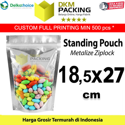 [EZO.9201697] Standing Pouch 18x27cm Alumunium Foil Sealer Makanan Delkochoice
