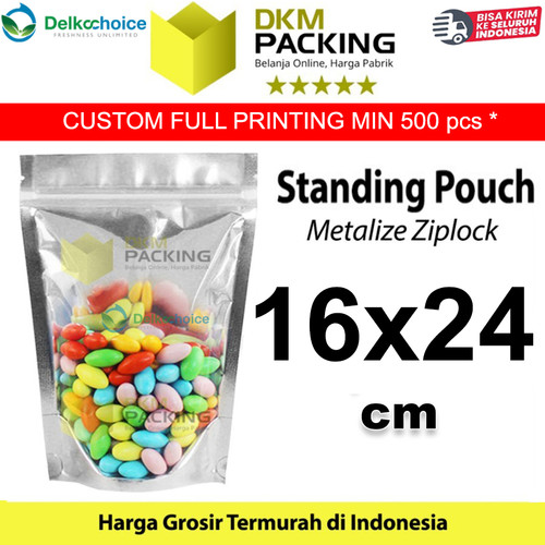 [EZO.9201698] Standing Pouch 16x24cm Alumunium Foil Sealer Makanan Delkochoice