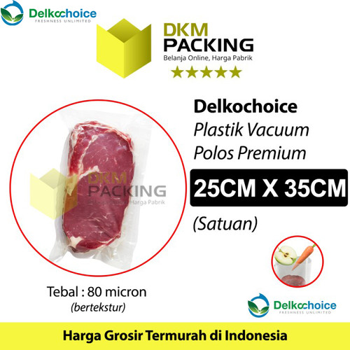 [EZO.9201705] Plastik Vacuum Bag 25x35cm POLOS Vakum DELKOCHOICE Sealer Makanan
