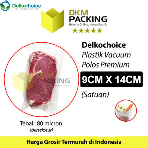 [EZO.9201718] Plastik Vacuum Bag 9x14cm Polos DELKOCHOICE Sealer Makanan Bintik
