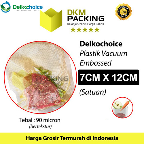 [EZO.9201733] Plastik Vacuum Bag 7x12cm Emboss DELKOCHOICE Sealer Makanan Bintik