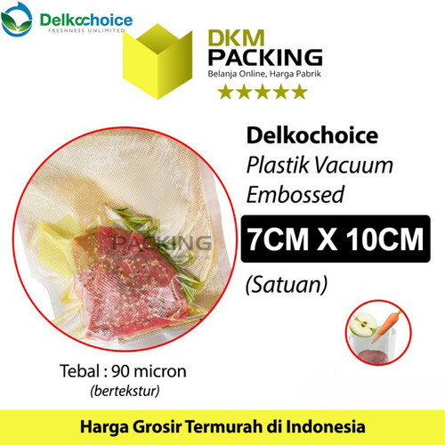 [EZO.9201734] Plastik Vacuum Bag 7x10cm Emboss DELKOCHOICE Sealer Makanan Bintik