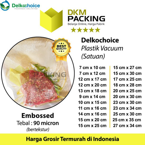 [EZO.9201740] Plastik Vacuum Bag Emboss Embossed Bintik Sealer Makanan DELKOCHOICE