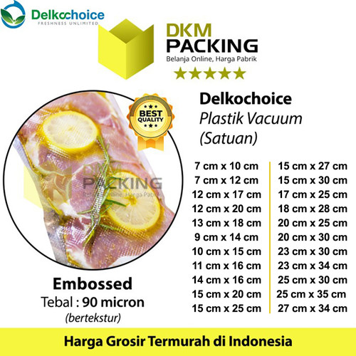 [EZO.9201741] Plastik Vacuum Bag Emboss DELKOCHOICE Embossed Bintik Sealer Makanan