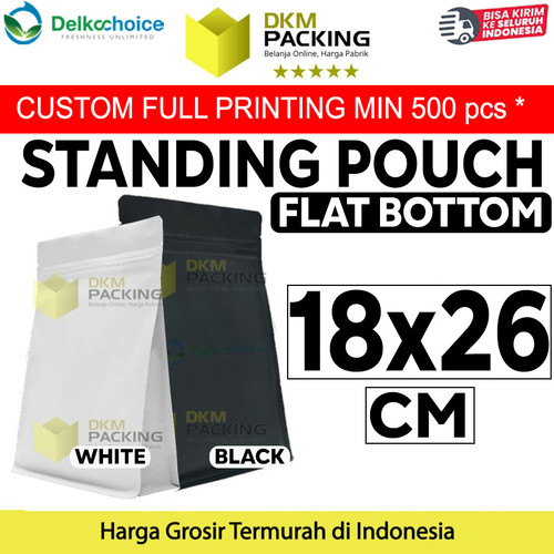 [EZO.9201745] Flat Bottom 18x26cm Plastik Klip Standing Pouch Ziplock Kemasan