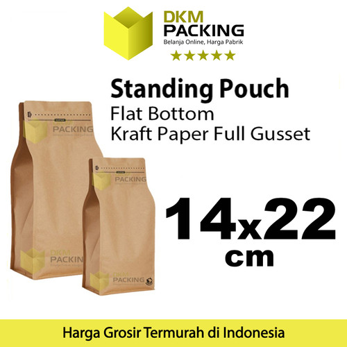 [EZO.9201751] Plastik Klip FLAT BOTTOM KRAFT PAPER Kemasan Makanan DELKOCHOICE