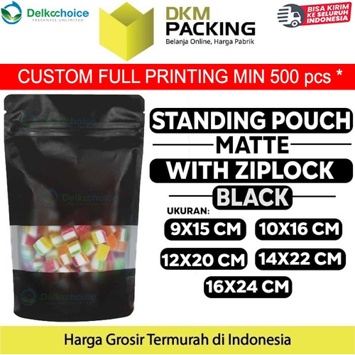 [EZO.9201754] Plastik Klip MATTE WINDOW VARIAN Standing Pouch Kemasan Makanan