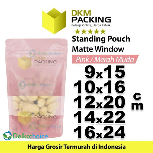 [EZO.9201755] Standing Pouch MATTE WINDOW VARIAN Plastik Klip Kemasan Makanan