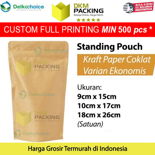 [EZO.9201816] Plastik Klip Kraft Paper Ekonomis FULL ZIPLOCK DELKOCHOICE