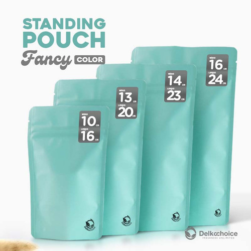 [EZO.9201823] Plastik Klip Makanan Full Metalize Foil Ziplock Standing Pouch