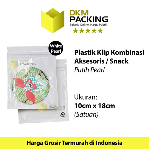 [EZO.9201936] Plastik Klip ZIPLOCK Bag 10x18CM PEARL Kemasan Aksesoris DELKOCHOICE