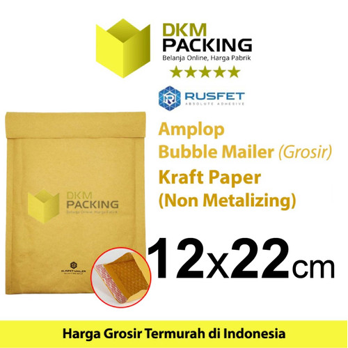 [EZO.9201950] AMPLOP BUBBLE MAILER KRAFT PAPER BUBBLE WRAP ENVELOPE RUSFET