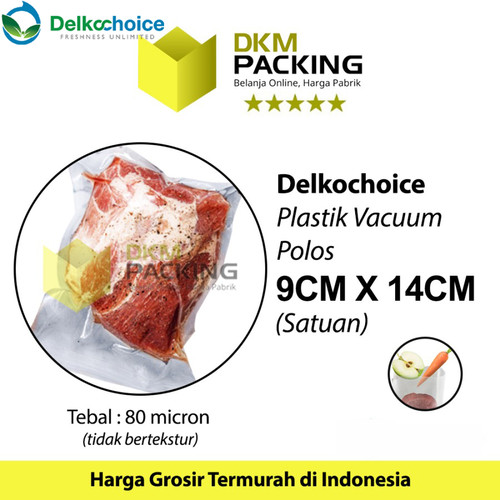 [EZO.9201983] Plastik Vacuum Bag 9x14cm POLOS DELKOCHOICE Vacum Vakum Seal Makanan