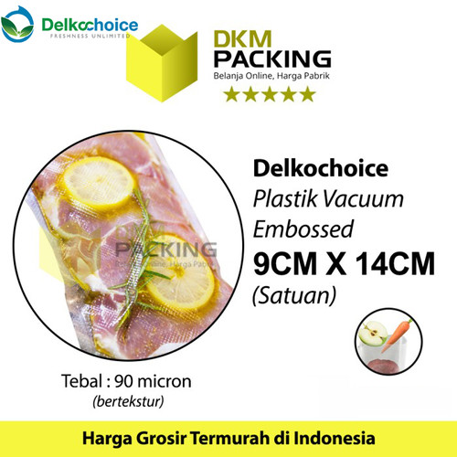 [EZO.9201999] Plastik Vacuum Bag 9x14cm EMBOSS DELKOCHOICE Vacum Vakum Seal Makanan