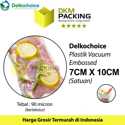 [EZO.9202001] Plastik Vacuum Bag 7x10cm EMBOSS DELKOCHOICE Vacum Vakum Seal Makanan