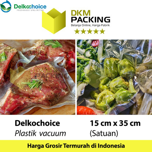 [EZO.9202014] Plastik Vacuum Bag 15x35cm Vacum Vakum Sealer POLOS / EMBOSS / SATUAN
