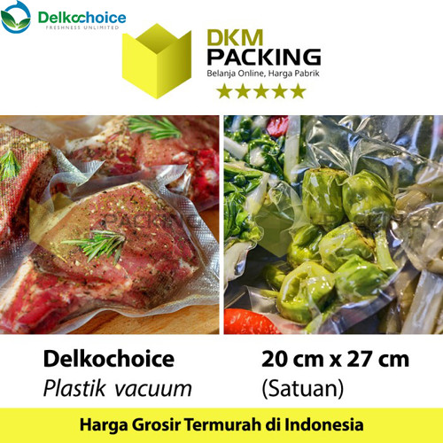[EZO.9202016] Plastik Vacuum Bag 20x27cm Vacum Vakum Sealer POLOS / EMBOSS / SATUAN