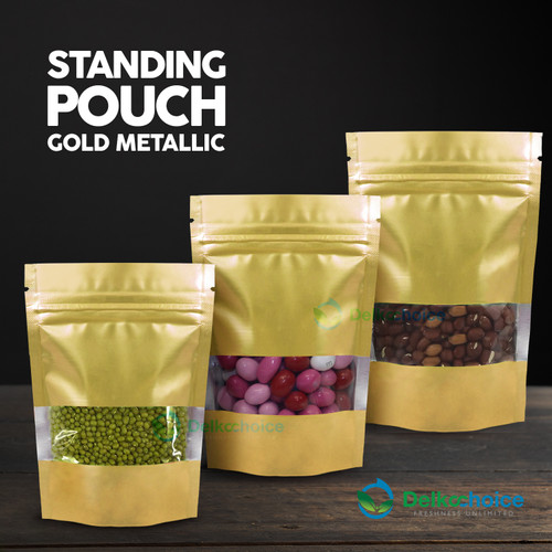 [EZO.9202022] Plastik Klip Window Standing Pouch Ziplock Sealer Makanan