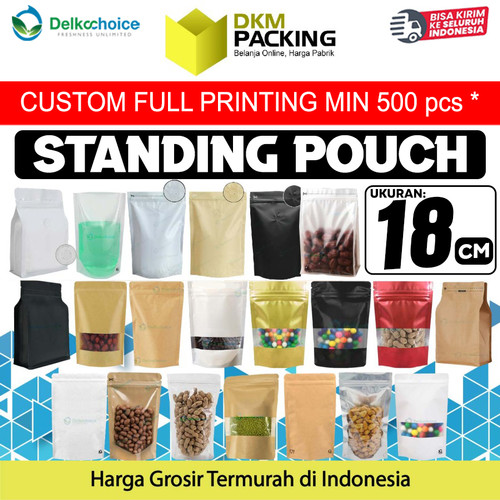 [EZO.9202027] Plastik Klip Variasi Ukuran 18cm Standing Pouch Kemasan Sealer Makanan