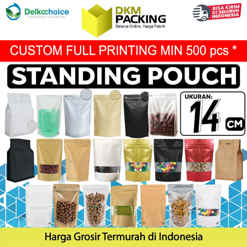 [EZO.9202032] Plastik Klip MEDIUM Ukuran 14cm Standing Pouch Kemasan Sealer Makanan