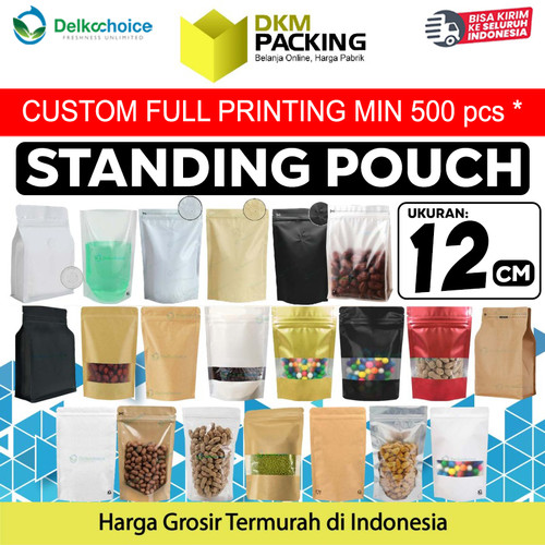 [EZO.9202038] Standing Pouch SMALL Ukuran 12cm Plastik Klip Kemasan Sealer Makanan