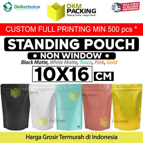[EZO.9202047] Standing Pouch Ziplock 10x16cm Plastik Klip Makanan Full Metalize Foil