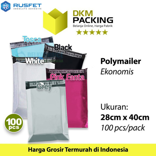 [EZO.9202091] Polymailer PACK MURAH 28x40cm Amplop Plastik Packing Olshop EKONOMIS