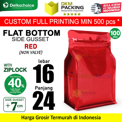 [EZO.9202114] Plastik Klip Flat Bottom 16x24cm Standing Pouch Ziplock Kemasan