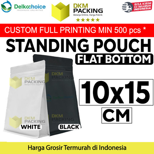 [EZO.9202118] Plastik Klip Flat Bottom 10x15cm Standing Pouch Ziplock Kemasan