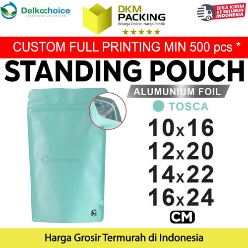 [EZO.9202130] Standing Pouch Full Metalize Foil Ziplock Kemasan Makanan