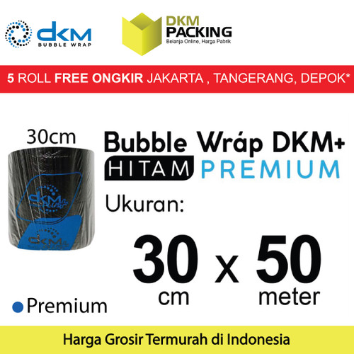 [EZO.9202136] Plastik Bubble Wrap Hitam 30cm x 50m Bubblewrap DKM PLUS / ROLL