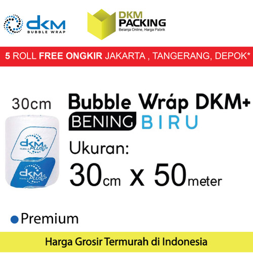 [EZO.9202137] Plastik Bubble Wrap Bening 30cm x 50m Bubblewrap DKM PLUS / ROLL