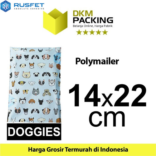 [EZO.9202151] Polymailer 14x22cm Polimailer Amplop Plastik Packing Dog / SATUAN
