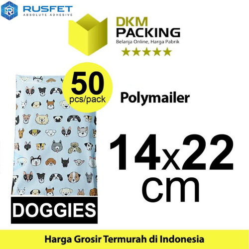 [EZO.9202152] Polymailer 14x22cm Polimailer Amplop Plastik Packing Motif Dog /PACK