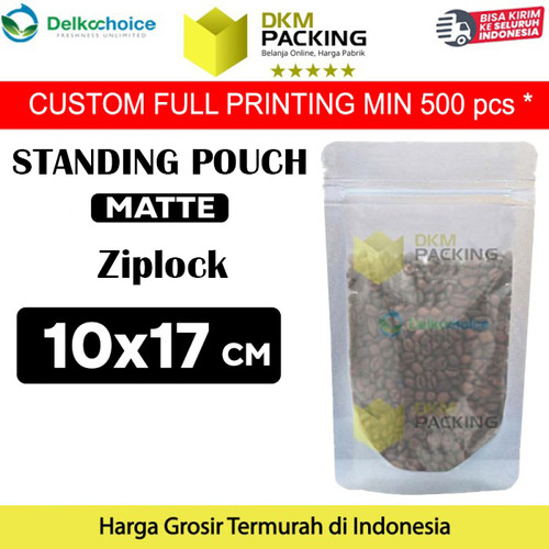 [EZO.9202168] Standing Pouch Matte 10x17cm Ziplock Plastik Klip Kemasan Makanan