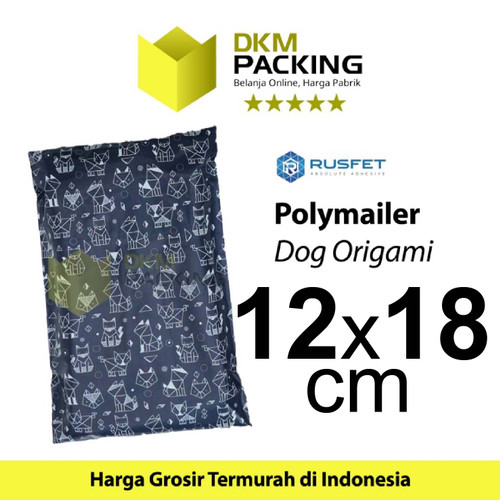 [EZO.9202181] Amplop Plastik Packing Polimailer Polymailer Dog Origami /SATUAN