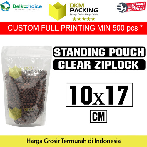 [EZO.9202203] Standing Pouch Clear 10x17 Plastik Klip Bening Ziplock Sealer Makanan