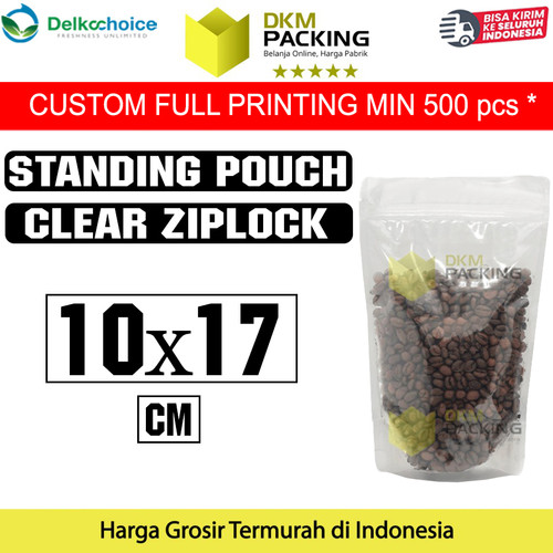 [EZO.9202204] Plastik Klip Bening 10x17 Standing Pouch Clear Ziplock Sealer Makanan